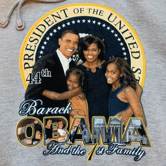 Apparel Other - VTG President Barack Obama First Family Hoodie XL Graphic Pres Seal On Back